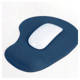 JYWYBF Ergonomic Mouse Pad with Wrist Rest, Gel Wrist Support Mousepad, Pain Relief Laptop Computer Mouse Pad, Non-Slip Mouse Pads for Office & Home (Blue)