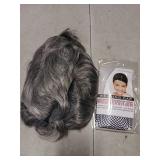 Kaneles Mens Grey Short Wig Synthetic Replacement Costume Halloween Soft Layered Natural Hair Male Wigs (Gray)