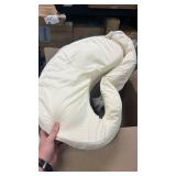 My Brest Friend Deluxe Organic Nursing Pillow 100% Organic Cotton Slipcover Ergonomic Breastfeeding Pillows Supports Both Mom and Baby Breastfeeding Essentials Handy Side Pocket Cream