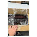 DOPICT Massage-Mat, Detachable Neck Massager, Full Body Vibration Heating, Massage Pad with 10 Vibrating Motors and 9 Speed Settings for Home Office Use, Brown