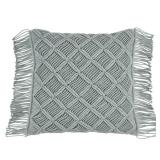 SARO LIFESTYLE MacramÃ© Throw Pillow with Down Filling