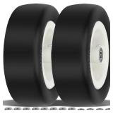2 Pcs 13x5.00-6 Flat Free Tire and Wheel with Reinforced Rim and 3/4\" Chrome Steel Bearings, 13x5x6 Lawn Mower Tires for Residential and Commercial, Zero Turn Mower Front Tires, 4.2\"-6.2\" Centered 