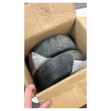 2 Pcs 13x5.00-6 Flat Free Tire and Wheel with Reinforced Rim and 3/4\" Chrome Steel Bearings, 13x5x6 Lawn Mower Tires for Residential and Commercial, Zero Turn Mower Front Tires, 4.2\"-6.2\" Centered 