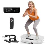 FEIERDUN Vibration Plate Exercise Machine, Vibration Plate for Lymphatic Drainage, Power Plate Vibration Platform for Weight Loss, Toning & Wellness-White