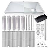 Hiorucet Grill Grease Tray Replacement Parts for Nexgrill 5 Burner 720-0882A, Gas Grill Drip Pan, Cooking Grid Grates, Heat Plates, Burner Tube and Igniter for Nexgrill Evolution Infrared Plus Parts.