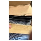 4 Panel Room Divider 6FT Steel Frame Screen Folding Privacy Divider Freestanding Partition for Home Office Bedroom (Black)