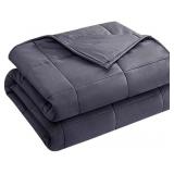25 lbs weighted blanket Queen Size for Adults (60âx 80â, Grey) Cooling Heavy Blanket for Sleeping Perfect for 240-260 lbs, Winter Thick Breathable Blanket with Premium Glass Bead, Machine Wa