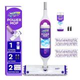Swiffer PowerMop Multi-Surface Mop Kit for Floor Cleaning, Includes PowerMop, 2 Mopping Pad Refills, 1 Cleaning Solution with Fresh Scent and 2 Batteries
