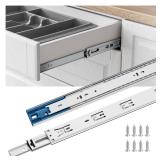 goldenwarm 10 Pair Soft Close Drawer Slides 22 Inch â Heavy Duty Full Extension Drawer Glides, Ball Bearing Side Mount Cabinet Rails, 100 LB Capacity Smooth Quiet Close for Kitchen Furniture Draw