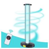 JTAPURE 100W UV Light, Ultraviolet Lamp Purifier for Whole Room & House, Ozone-Free, Home Disinfection Device with 3-Gear Timer Remote Control, UVC Lights, Purification for Bathroom, Toilet, Office