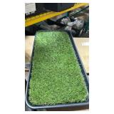 Ottomanson Artificial Grass Puppy Potty Training Pad with Tray, 15\" x 30\" Reusable Pee Pad for Small Pets and Dogs