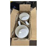 LE TAUCI French Onion Soup Bowls, 18 Ounce Soup Bowls With Handles for Chili, Beef Stew, French Onion Soup Crocks Oven Safe - 5 inch, Set of 4, Arctic White