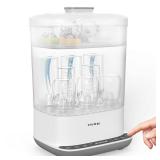 Baby Bottle Sterilizer | Esterilizador de Biberones, 6-in-1 HAUTURE Bottle Sterilizer and Dryer, Electric Steam Bottle Sanitizer for Baby Stuffs, Baby Bottles & Breast Pump Accessories