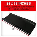 Black Magic Insta-Cling 5% VLT Tinted Window Film, Reusable Car Window Tint â Black