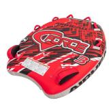 AirHead G-Force 3 Towable 1-3 Rider Tube for Boating and Water Sports, Heavy Duty Full Nylon Cover with Zipper, EVA Foam Pads, and Patented Speed Safety Valve for Easy Inflating & Deflating,Red