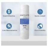 Sediment String Wound Water Filter Cartridge Standard 2.5x10\" 20 Micron 25 Pack