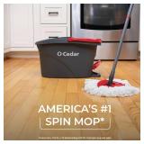 O-Cedar EasyWring Microfiber Spin Mop, Bucket Floor Cleaning System, Red, Gray, Standard