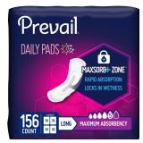 Prevail Incontinence Bladder Control Pads for Women, Maximum Absorbency, Long Length, 39 Count (Pack of 4)