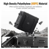Phenyx Pro 6U Rack Case, 19\" Rackmount Road Case, Detachable Front and Back Cover Storage, Shockproof & Waterproof, Audio Rack for Wireless Mic Systems, IEMs, Amplifiers (PRCSE-6UD)