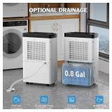 4,500 Sq. Ft. 50-70 Pints Dehumidifier for Home and Basement with Drain Hose, 0.8 gal Water Tank Capacity, Auto Shut off for Room, Bedroom, Bathroom