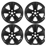WEISIGAO Wheel Skins Compatible with Dodge Ram Pickup 1500 2013 2014 2015 2016 2017 2018 Wheel Covers; 20 inch; Set of 4 Packs; Glossy Black