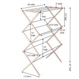 Household Essentials 5001 Collapsible Folding Wooden Clothes Drying Rack For Laundry | Pre Assembled