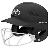 Rawlings | COOLFLO HIGHLIGHTER Batting Helmet | Face Guard Included | One Size Fits Most 6 1/2\"-7 1/2\" | Matte Black