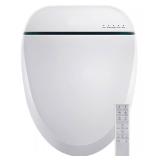 Aquonderful Bidet Toilet Seat, Smart Unlimited Warm Water, Electronic Heated Toilet Seat with Remote Control, Turbo Wash, Dryer, Rear and Front Wash, Slow Closes, Night Light, White, 102S-W