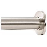 Ivilon Tension Curtain Rod - Spring Tension Rod for Windows or Shower, 24 to 36 Inch. Brushed Nickel