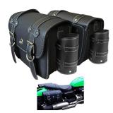 Xinpinzhou Motorcycle Saddlebags, Scooter Powersports Leather Saddle Bags Motorcycles, Softail Universal Throw Over Sportster Saddlebags 10.24x4.72x8.66 inches