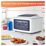 Septree Compact Food Dehydrator, 4 Stainless Steel Trays Fresh Dryer Machine for Jerky Herbs Fruit Veggies Snacks, with Digital Timer | 190F Temperature Control, Great Size for Small Family