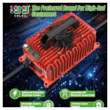 10L0L 15 Amp 48 Volt Golf Cart Charger for Yamaha G19 G22, Smart Golf Cart Battery Charger, 3 Battery Types Support, Batterys Repair, Automatic Power Recharge IP67 Waterproof,Red