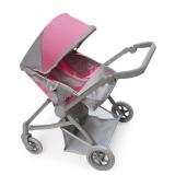 Badger Basket Voyage Twin Carriage Doll Stroller for 18 to 20-Inch Dolls with Rotating Pram Handle and Storage Features â Perfect for Little Mommies on The Go!