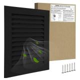 16\"*22\" Gable Vent,Aluminum Alloy Wall Vent Shed Vents,with Removable Strainer and 180 Degree Opening Angle.Ideal for Attic,Shed,Garage,Play House,Coop.[Inside Dimensions:13.3\"w X 19.6\"h]-Black 1 