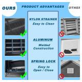 16\"*22\" Gable Vent,Aluminum Alloy Wall Vent Shed Vents,with Removable Strainer and 180 Degree Opening Angle.Ideal for Attic,Shed,Garage,Play House,Coop.[Inside Dimensions:13.3\"w X 19.6\"h]-Black 1 