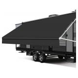 Xenjum RV Awning Fabric Replacement, Upgraded 18.5oz Vinyl Camper Awning Replacement, Universal Outdoor Canopy for Electric and Manual RV Awning (16