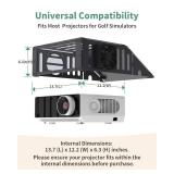 Golf Simulator Projector Cover - Floor Mounted Enclosure for Projectors with Cooling Fan - Durable Protection for Your Golf Simulation