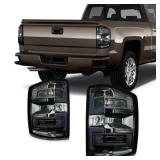 SCITOO Taillight Assembly Fit 2014-2019 for Chevy Silverado for Chevy Silverado 1500 2500HD 3500HD,2015-2019 For GMC Sierra 3500HD Smoke Lens Color Pair Tail light