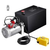 Vevor 20 Quart Hydraulic Pump Single Acting Hydraulic Dump Trailer Pump 3200 PSI Hydraulic Power Unit (12V DC Single Action Powering Unit, SAE #6 Ports): Industrial & Scientific