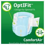 FitRight Adult Diapers, Extra+ Heavy Absorbency, L (Waist Size 44in-56in), 80 Count, OptiFit Incontinence Briefs for Men and Women, Disposable, Moisture-Wicking, Leak Protection.