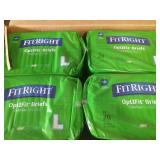 FitRight Adult Diapers, Extra+ Heavy Absorbency, L (Waist Size 44in-56in), 80 Count, OptiFit Incontinence Briefs for Men and Women, Disposable, Moisture-Wicking, Leak Protection.