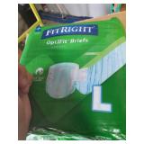 FitRight Adult Diapers, Extra+ Heavy Absorbency, L (Waist Size 44in-56in), 80 Count, OptiFit Incontinence Briefs for Men and Women, Disposable, Moisture-Wicking, Leak Protection.
