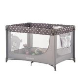 Pamo Babe Portable Crib Baby Playpen with Mattress and Carry Bag Grey