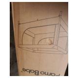 Pamo Babe Portable Crib Baby Playpen with Mattress and Carry Bag Grey