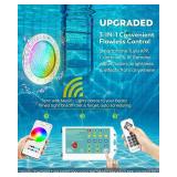 10\" Smart LED Pool Light, 12V DC Pool Spa Lights for Inground Pools, 16 Million Colors with Controller | APP | Remote, Music Dynamic & Timed Light Switching, Fits Pentair, Hayward, Jady Niches - 50 F