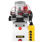 VEVOR Hydraulic Pump Double Acting 4 Way Hydraulic Power Unit Double Solenoid Hydraulic Power Pack 12V DC Hydraulic Power Pump with 4.5Liter Reservoir for Dump Trailer Car Lifting