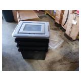 IRIS USA File Box, Plastic File Organizer with Lids for Letter/Legal File, Portable Document Box For Moving, Storage Bin with Durable and Secure Lid, Stackable Nestable BPA-Free, Black 35 Qt. 4 Pack