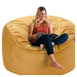 HABUTWAY Bean Bag Chair 3Ft Luxurious Velvet Ultra Soft Fur with High Rebound Memory Foam Bean Bag Chairs for Adults Plush Lazy Sofa with Fluffy Removable Sponge 3