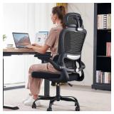 TRALT Office Chair Ergonomic Desk Chair, 330 LBS Home Mesh Office Desk Chairs with Wheels, Comfortable Gaming Chair, High Back Office Chair for Long Hours (Black)