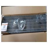 TRINITY 5-Tier Outdoor Commercial Wire Shelving Rack w/Wheels  48x18x72 - Gray *Slightly Bent (see photos)  - Retail: $540